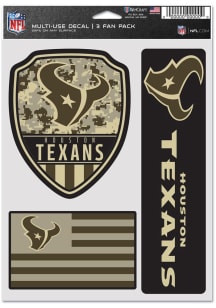 Houston Texans Camo 3 Pack Auto Decal - Navy Blue