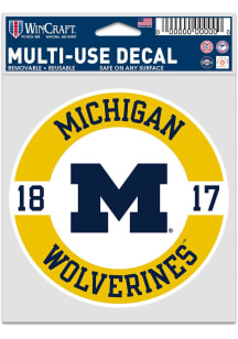 Michigan Wolverines 3.75x5 Patch Auto Decal - Blue