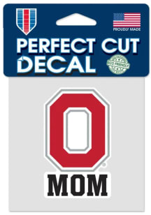 Ohio State Buckeyes 4x4 Mom Auto Decal - Red