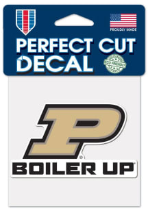 Purdue Boilermakers 4x4 Slogan Auto Decal - Gold