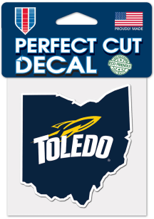 Toledo Rockets 4x4 State Shape Auto Decal - Blue