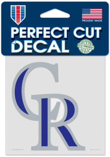 Colorado Rockies Perfect Cut 4x4 Color Decal Auto Decal - Purple
