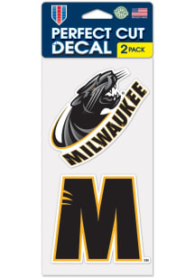 Milwaukee Panthers Perfect Cut Set of 2 Auto Decal - Gold