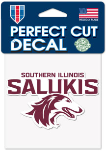 Southern Illinois Salukis Perfect Cut 4x4 Color Decal Auto Decal - Maroon