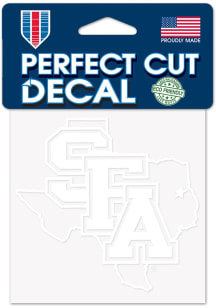 SFA Lumberjacks Perfect Cut 4x4 White Auto Decal - Purple