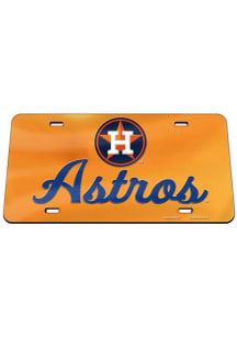 Houston Astros Red Wordmark Inlaid Car Accessory License Plate