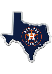 Houston Astros State Shape Car Emblem - Red
