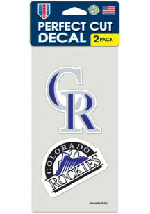 Colorado Rockies Perfect Cut Set of 2 Auto Decal - Purple