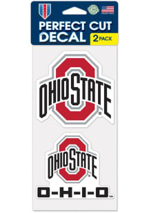 Ohio State Buckeyes Perfect Cut Set of 2 Slogan Auto Decal - Red