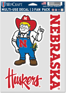 Nebraska Cornhuskers Triple Pack Auto Decal - Red