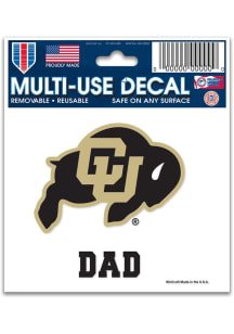 Colorado Buffaloes 3x4 Dad Auto Decal - Gold