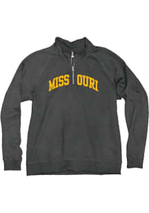 Blue 84 Missouri Tigers Womens Charcoal Sanded Fleece Qtr Zip