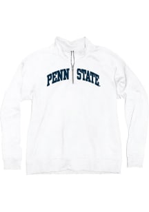 Blue 84 Penn State Nittany Lions Womens White Sanded Fleece Qtr Zip
