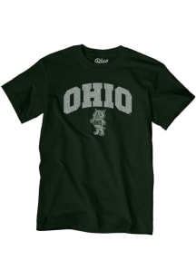 Blue 84 Ohio Bobcats Green Arch Name Mascot Short Sleeve T Shirt
