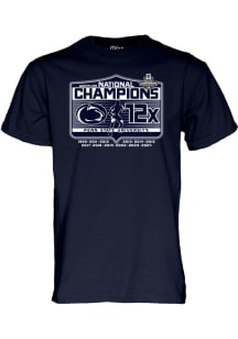 Blue 84 Penn State Nittany Lions Navy Blue 2024 12X National Champions Short Sleeve T Shirt