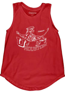 Houston Cougars Womens Red Muscle Tank Top