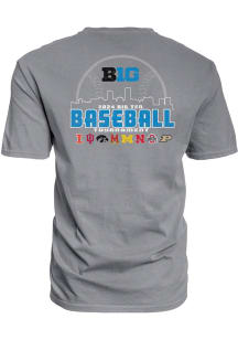 Blue 84 Big Ten Charcoal 2024 Big Ten Baseball Tournament Short Sleeve T Shirt