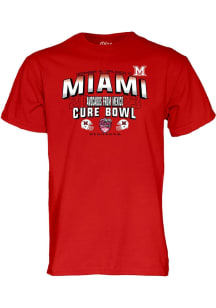 Blue 84 Miami RedHawks Red 2023 Cure Bowl Short Sleeve T Shirt