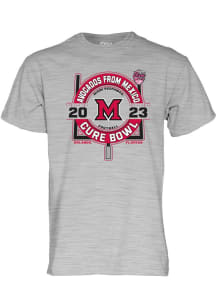 Blue 84 Miami RedHawks Grey 2023 Cure Bowl Short Sleeve T Shirt