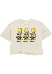 Wichita State Shockers Womens Ivory Crop Tee Short Sleeve T-Shirt