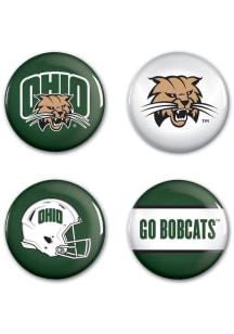 Ohio Bobcats 4 Pack Button - Green