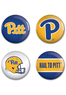 Pitt Panthers 4 Pack Button - Blue