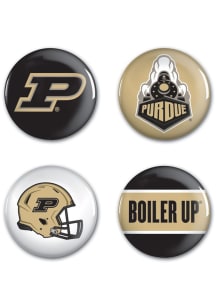Purdue Boilermakers 4 Pack Design Button - Gold