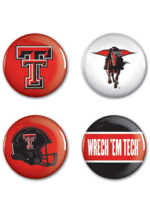 Texas Tech Red Raiders 4 Pack Button - Red