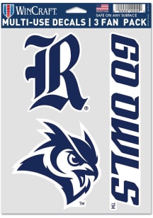 Rice Owls 3pk Auto Decal - Navy Blue