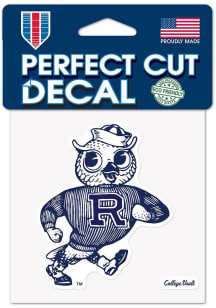 Rice Owls 4x4 Retro Auto Decal - Navy Blue