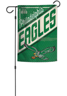 Philadelphia Eagles Retro 12 x 18 Inch Garden Flag - Kelly Green