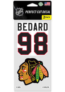Connor Bedard  Chicago Blackhawks 2pk Auto Decal - Red