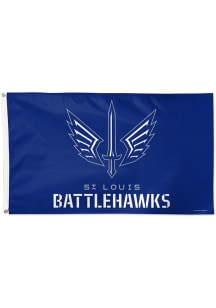 St Louis Battlehawks 3x5 deluxe flag Silk Screen Grommet Flag - Blue