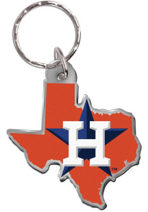 Houston Astros Metallic State Shape Keychain - Blue