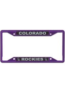 Colorado Rockies Color Metal License Plate Frame - Purple