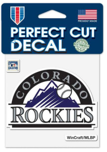 Colorado Rockies 4x4 Vintage Auto Decal - Purple