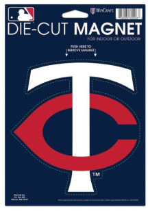 Minnesota Twins 6.25x9 Die Cut Car Magnet - Blue