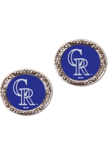 Colorado Rockies Hammered Post Womens Earrings