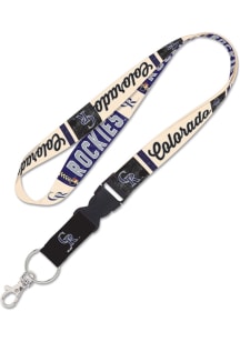 Colorado Rockies Cooperstown Detachable Lanyard - Purple