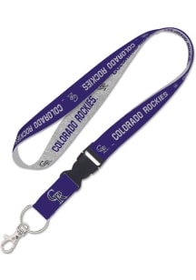 Colorado Rockies Detachable Buckle Design Lanyard - Purple