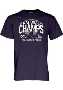 Blue 84 TCU Horned Frogs Purple 2024 M Tennis National Champions Short Sleeve T Shirt