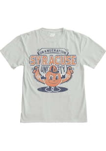 Blue 84 Syracuse Orange Grey Distressed Shield Mascot Short Sleeve Fashion T Shirt