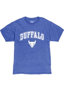 Blue 84 Buffalo Bulls Blue Distressed Arch Logo Short Sleeve Fashion T Shirt