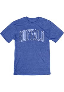 Blue 84 Buffalo Bulls Blue Distressed Arch Name Short Sleeve Fashion T Shirt