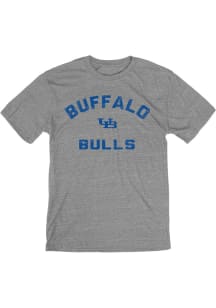 Blue 84 Buffalo Bulls Grey Distressed No 1 Graphic Short Sleeve Fashion T Shirt