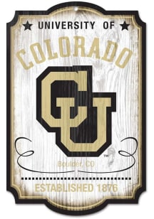 Colorado Buffaloes 11x17 Vault Sign - Black