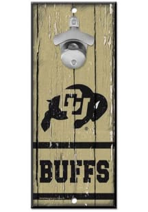 Colorado Buffaloes 5x11 Bottle Opener Sign - Black