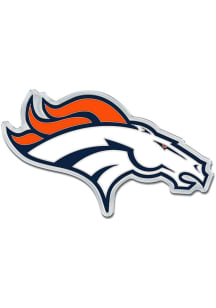 Denver Broncos Color Chrome Car Emblem - Navy Blue