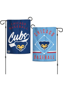 Chicago Cubs 2 Sided Light Blue Garden Flag - Blue