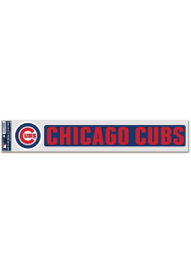 Chicago Cubs 3x17 Fan Auto Decal - Blue